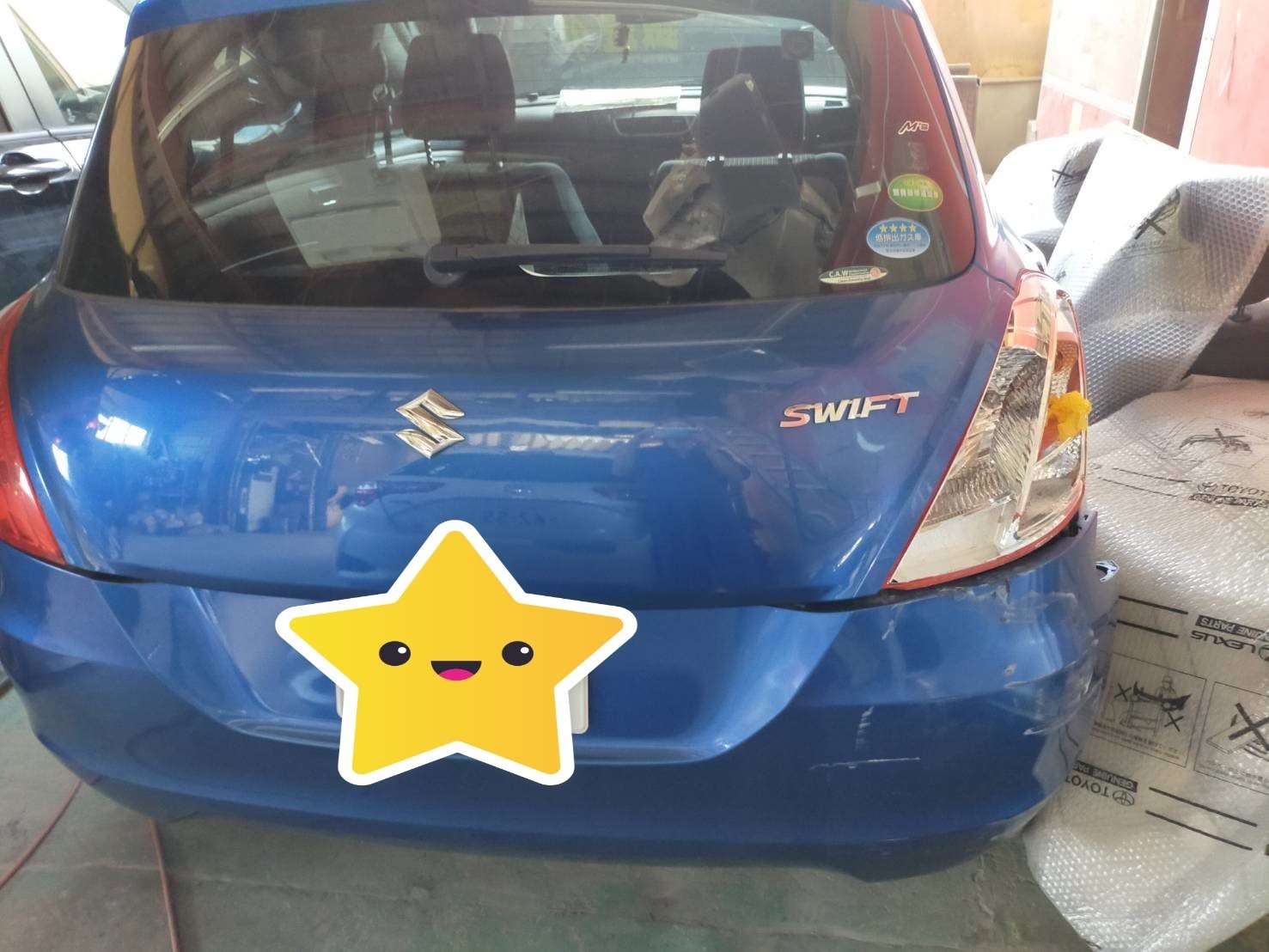 山形市・サトウ車体整備株式会社|スズキ スイフト リヤ側修理